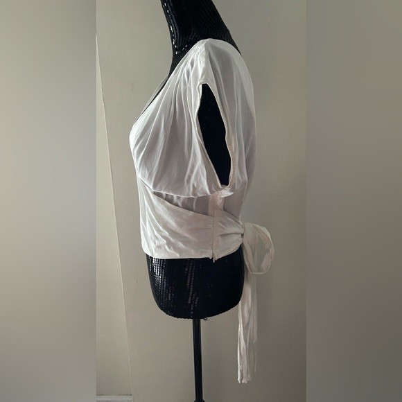 J.O.A Just One Answer White Wrap Blouse Size XXL - Picture 3 of 11